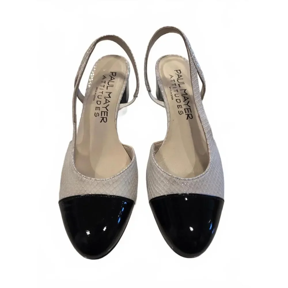 Paul Mayer‎ Attitudes Block Heel Slingback - Size 7.5 NIB (New)